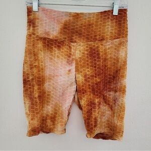 No Comment Ny La Women's Textured Tie-Dye Bike Shorts